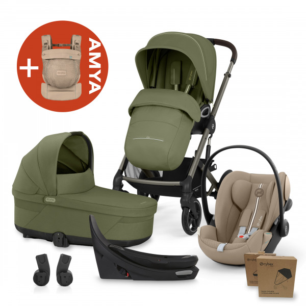 CYBEX Gold Talos 4in1 All Weather +AMYA - Moss Green/Almond Beige